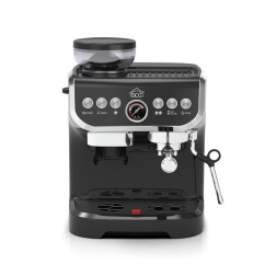 ES6519 Macchina espresso con macinacaffè integrato Moderna, Per caffè in grani e in polvere, Cappuccinatore montalatte,Filtro 1 e 2 tazze, 1450 W, Nero